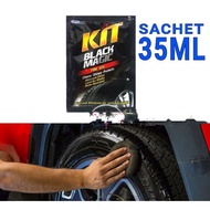 Tire Polish KIT Black Magic Tire Gel Black Tire Polish Shiny Waterproof Sachet