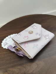 Daisy Rico wallet kuromi 1  set 日本人氣品牌 x Sanrio 可羅米限量淡紫色花卉啪啪扣細銀包連拉錬袋