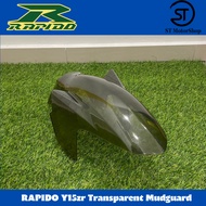 RAPIDO Mudguard YAMAHA Y15zr V1 V2 Y16zr Ysuku Front Fender Magat Mud Guard Depan Transparent Black 