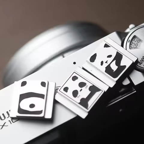 Cute Panda Camera Decorations Metal Hot Shoe Cover For Sony Canon R5 Fujifilm XT50 Lumix Ricoh Nikon