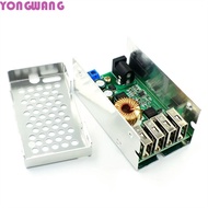 YONGWANG66HR Charging Board with Aluminum Shell Smart Phone DC-DC Module Power Supply Module 4 Port 
