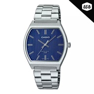 [Watchspree] Casio Men's Analog Square Dial Stainless Steel Band Watch MTPB140D-2A MTP-B140D-2A