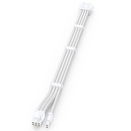 White Sleeved PCIE GPU VGA 8Pin Female to Male 8Pin 6+2Pin Power Extension Cable with Free Cable Com
