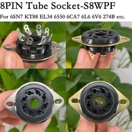 10PCS 8Pin Bakelite Octal Valve Tube Socket S8WPF Untuk EL34 6V6 6L6 6SN7 6SL7 6CA7 GZ34 KT88 Vacuum