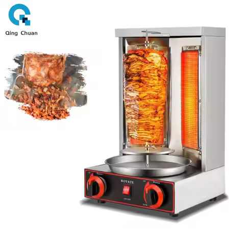 Barbecue Roast Grill Machine Vertical Oven Turkish BBQ Kebab Machine 360 Degree Rotary Grill Gyro Ga