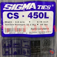 PUTIH HITAM Cable Ties/Tis Sigma CS 450l/45cm/45cm Black/White CS450L BOOM Code 437