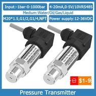Pressure Transmitter 4-20mA 0-5V 10V RS485 Output Water Gas Oil Liquid Pressure Transducer G1/4
