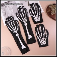 [FF] 1Pair Punk Skeleton Gloves Halloween Cosplay Gloves Unisex Masquerade Props Cotail Horror Party