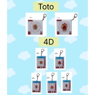 4D + Toto Spinning Keychains [SG Stock]