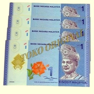 4 LEMBAR Uang 1 Ringgit Malaysia Polymer koleksi ( REAL UANG ASLI 100 % )