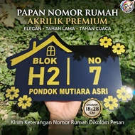 ACRYLIC HOUSE NUMBER BOARD SIZE 28X18CM | Acrylic House Number | NO ACRYLIC HOUSE
