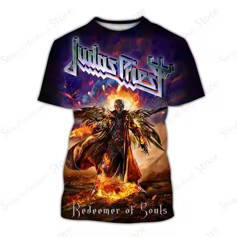 Heavy Metal Rock Band T Shirt Judas Priest 3d Print T-shirt Men Women Fashion T-shirts Kids Short Sl