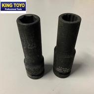 [100% ORIGINAL] KING TOYO 1/2" DEEP IMPACT SOCKET / BOX SOCKET (MADE IN TAIWAN) 8MM-26MM