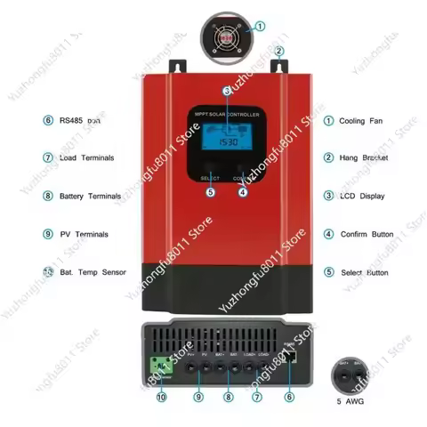 Esmart3 MPPT Solar Charge Controller 40A 60A Max 150V PV Input 12V 24V 48V Auto Adapting with Wifi M