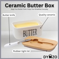 Dynzo Ceramic Butter Box / Vintage Butter Storage Container