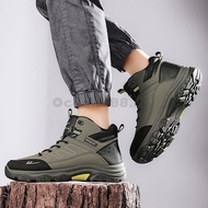 Ready Stock Men's Hiking Shoes Outdoor Wear-Resistant Waterproof Sports Shoes High-Top Shoes Jungle 