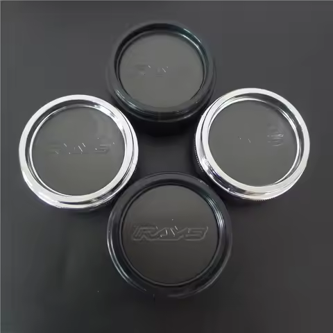4pcs for Rays CE28 TE37 66mm Wheel Center Caps Hub Cover Black Chrome Emblem Badge Car Styling Acces
