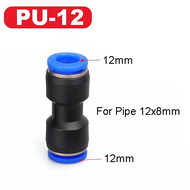 พร้อมส่ง!! PU PG ข้อต่อลม ข้อต่อลมตรง เสียบสายลม 2 ข้าง ข้อต่อลม 6mm PU fitting PG 4 6 8 10 12 14 16