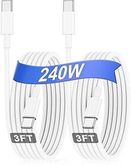 USB C to USB C Cable for MacBook Air MacBook Pro Charger, for iPad Pro 12.9 11 inch, Pad Air 5 4, Mi