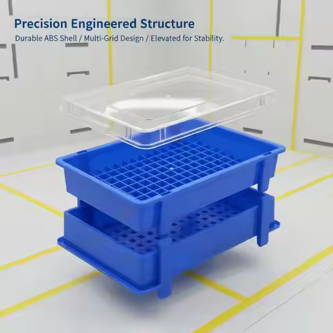 1PCS Thickened Plastic Lithium Battery Storage Box For 18650 Cells - Divided Transport And Turnover 