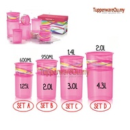Tupperware One Touch Pink Set (1Set, 2Pcs)