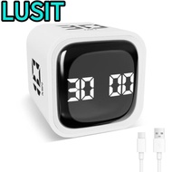 LUSIT Digital Cube Timer, Rotation Timing Gravity Sensing Pomodoro Timer,  Custom Countdown 3 Volume