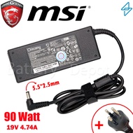 MSI Adapter ของแท้ 19V/4.74A 90W หัวขนาด 5.5*2.5mm สายชาร์จ MSI อะแดปเตอร์ MSI laptop Charger