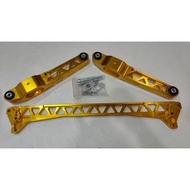 F7 Honda Civic EG Rear Lower Control Arm Kiri Kanan Sepasang + Subframe ( Gold / Silver ) ~ Ready St