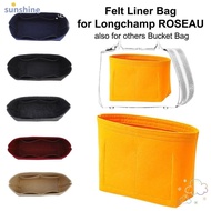 SSUNSHINE Insert Bag, Storage Bags Bucket Bag Liner Bag, Multi-Pocket Felt Travel Bag Organizer for Longchamp ROSEAU