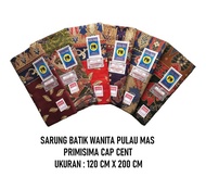 TERMURAH Kain Sarung Batik Wanita PM Pulau Mas Biru Uk.200X120 CM Primisima Cap Cent Jarik Batik Jaw