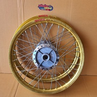 ชุดล้อสีทอง ขอบบันไซ แท้ ดิสหน้าดรัมหลัง เวฟ125R เวฟ125x เวฟ100x และ เวฟ100s 2005 ubox  1.40-17ขึ้นล