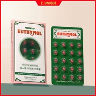 [Euthymol Mint Ball 20pcs] Powerful Pink Capsule Breath Freshener with Eucalyptus, Thymol & Peppermi