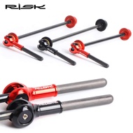 RISK Mountain Bike Quick Release Rod Titanium Alloy Shaft Carbon Fiber Titanium Axle Road Wheel Set 