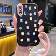 Casing hp for VIVO Y12 Y15 Y17 Y11 2019 Y12i Y3 Y3s 2020 Case Cute Cat Rain Pattern Silicone Phone C