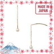 【Made in Japan】K10 Pearl Long Earrings【agete】