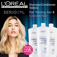 LOreal Serioxyl Natural Thinning Shampoo 1000ml. Hypoallergenic Natural Clarifying Densifying Anti Hairloss Shampoo.