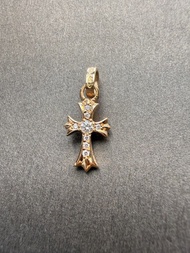 ‼️Chrome Hearts 22K Gold Tiny cross charm diamond