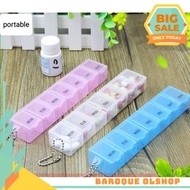 PORTABLE daily MEDICINE VITAMIN box PILL Box 7 days MEDICINE box / PORTABLE TRAVEL MEDICINE storage 
