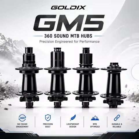 GOLDIX GM5 32H J-Bend Boost MTB Hub 6 Pawls 360 Click Quick Release Thru Axle Aluminum XC Mountain B
