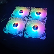 RGB Diamond Facet Case Fans 120mm Ultra-Quiet RGB Chassis Cooling Fans With Remote Controller Speed 