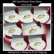 💥readystock💥 BT Emas Korea Cincin Budak Batu Crystal Gold Plated Ring For Kids