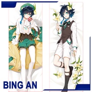 Anime Game Dakimakura Genshin Impact Venti Pillowcase Hugging Body Pillow Cover Otaku
