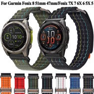26mm 22mm Nylon Strap for Garmin Fenix 8 47mm 51mm 7 7X Pro 6X 6 Pro 5X 5 plus Descent G1 MK2 MK1 MK