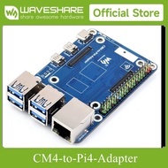 【Official Guarantee】Waveshare CM4 To Pi4B Adapter For Raspberry Pi, Expansion Board Dual HDMI For Ra