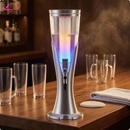 [Abbraccia] Beer Dispenser Column Transparent Chamber Beer Dispenser Colored Base Barware
