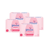 Johnson's Baby Soap Pink 75 g x 4.จอห์นสัน สบู่เด็ก กลิ่นบลอสซั่ม สีชมพู ขนาด 75 มล. แพ็ค 4 ก้อน (พร