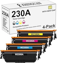 ZHINGUAN (with Chip) Remanufactured 230A W2300A W2301A W2303A W2302A Toner Cartridge Works for Pro 4