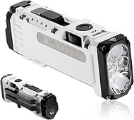 WUBEN X4 EDC Flat Flashlight with RGB Light, 1500 Lumens Mini Flashlight with Tactical Switch and Ma