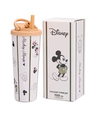 Tora แก้วน้ำสแตนเลส เก็บความเย็น พร้อมหลอด ลายมิกกี้ Disney Collection 2025 ความจุ 750 มล. สีงาช้าง