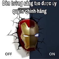 Iron Man Head model cum smart night light + 3D crack sticker